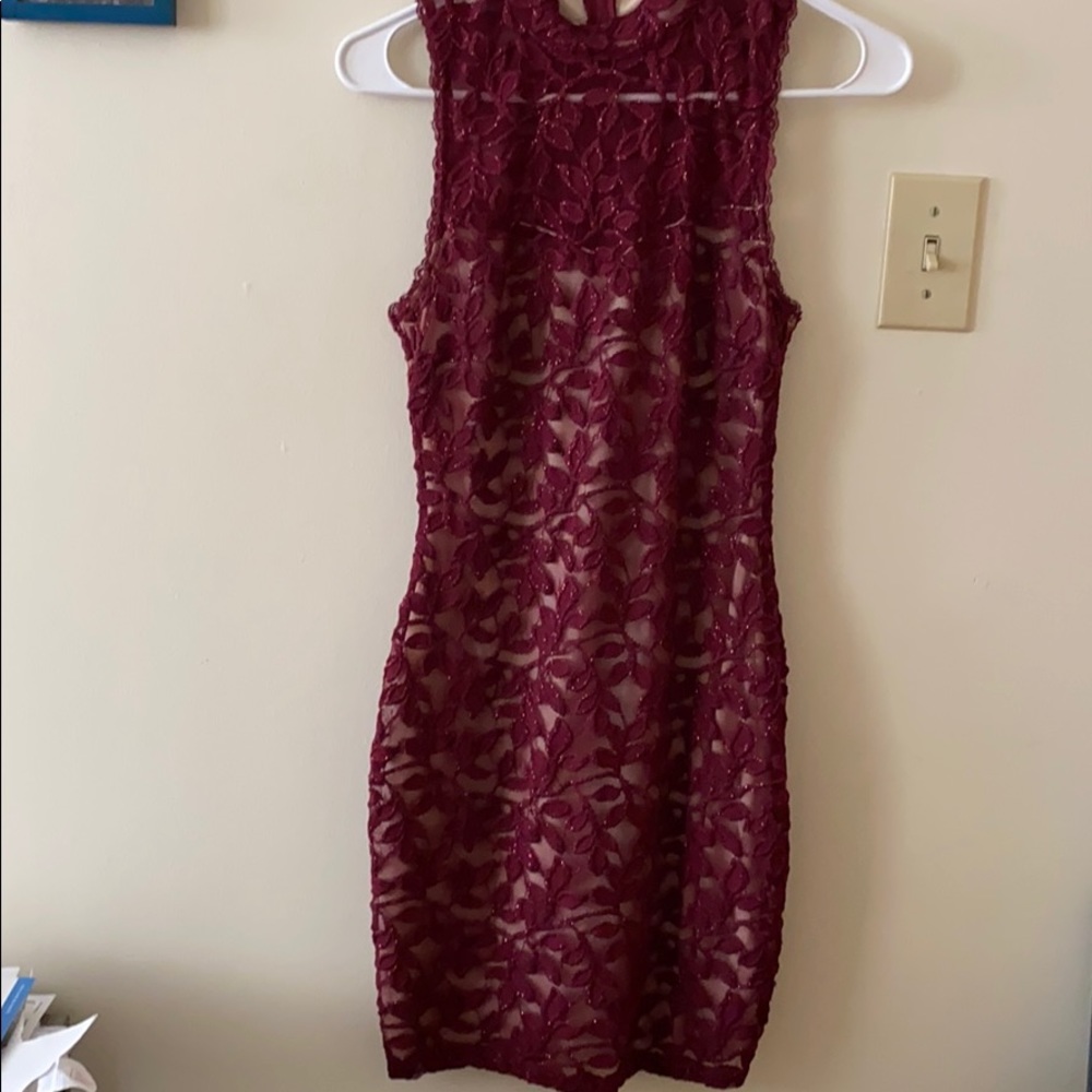 Strapless Dark Pink/Red Dress